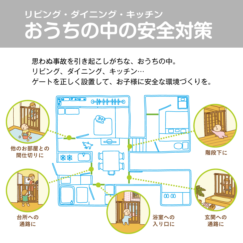 ベビーゲート LDK-STYLE 追加フレーム2個付