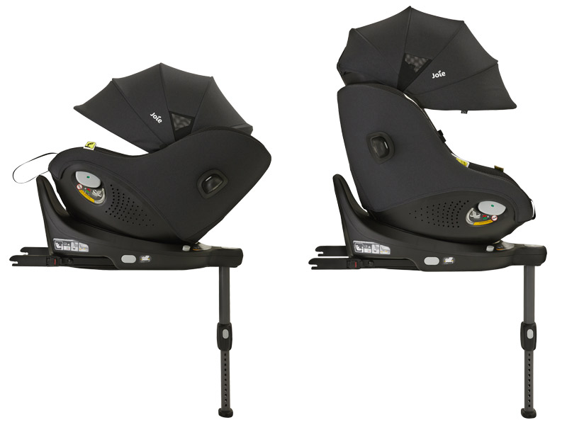 5段階リクライニングで姿勢を調整できるチャイルドシート