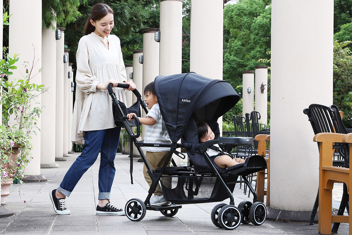 二人乗りなのにスリム設計の二人でゴー ブラック