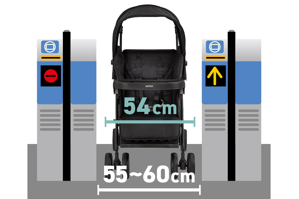 幅54cmで改札も通りやすい二人でゴー ブラック